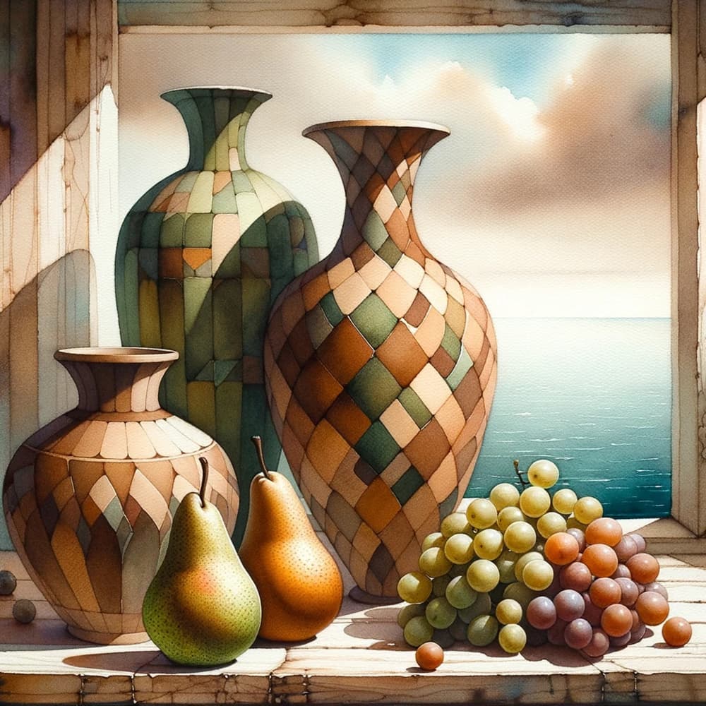 Sunlit Mediterranean Still Life by David Galan — canvas wall art