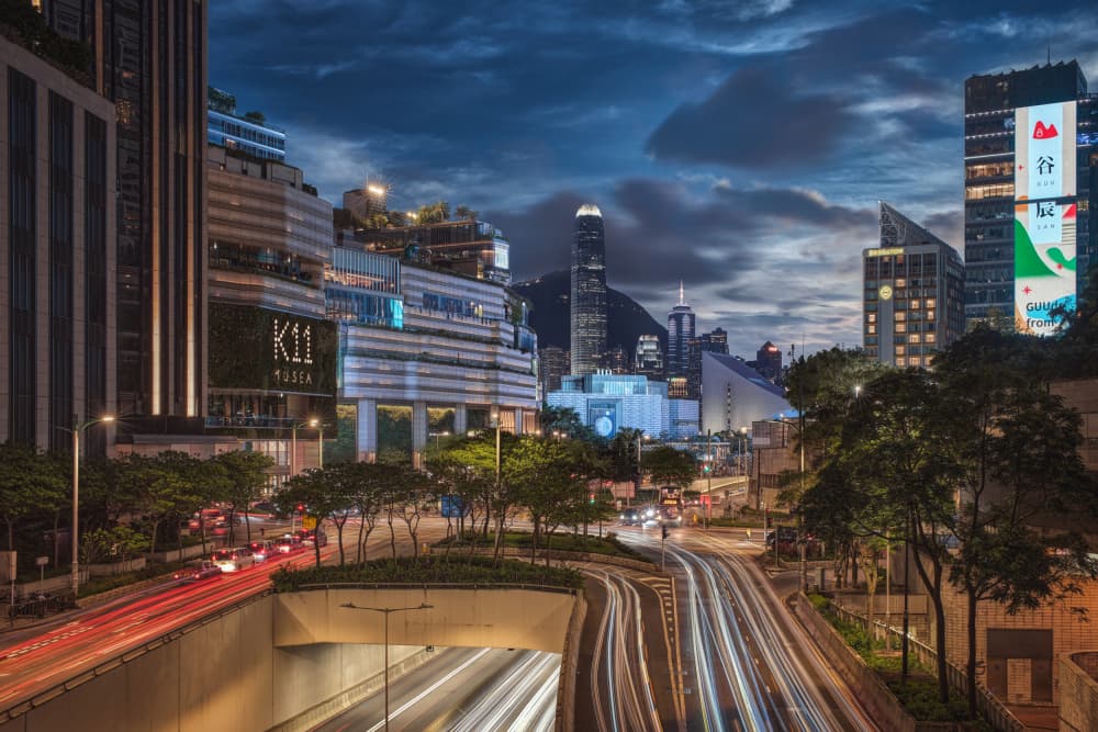 Hong Kong Urban Night by Tom Wang — canvas wall art