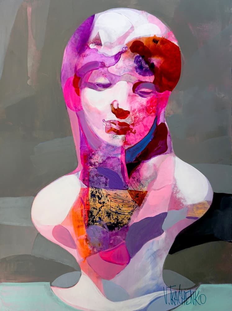Colorful Abstract Bust by Victor Tkachenko — canvas wall art