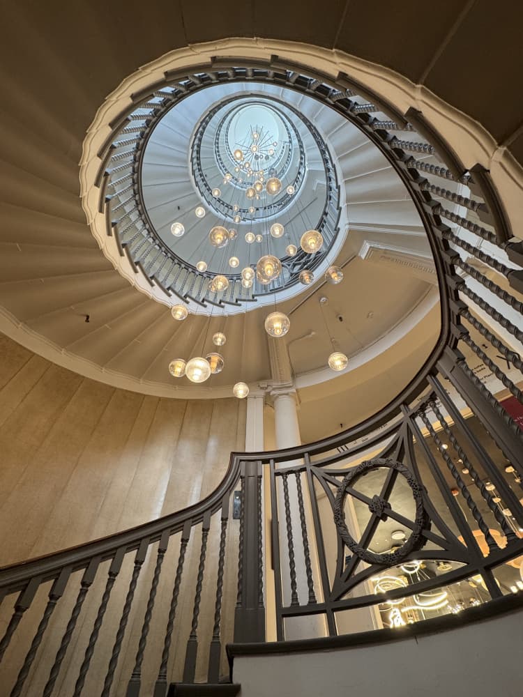 Winding Staircase Lights by KIMIO KOBAYASHI — canvas wall art