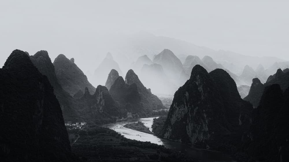 Misty Mountain River by Ahmed Abdulazim — canvas wall art