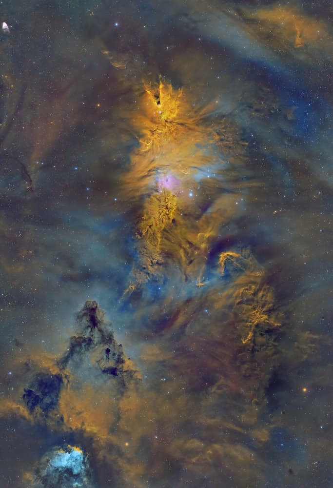 Vibrant Space Nebula by Rosa María Rodríguez — canvas wall art