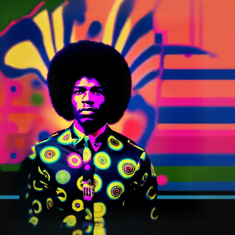 Psychedelic Afro Man by Cicero Spin — canvas wall art