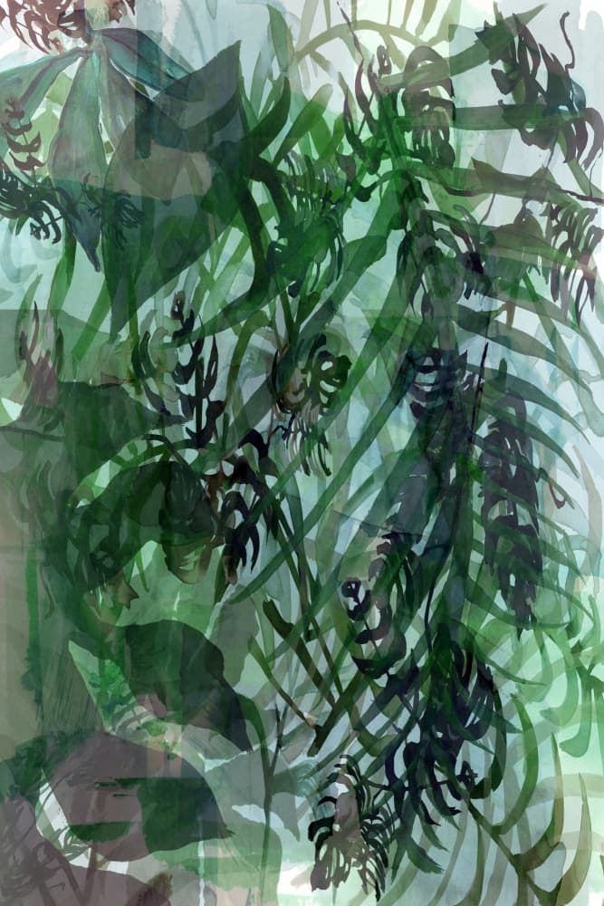 Lush Tropical Foliage by cartissi — canvas wall art