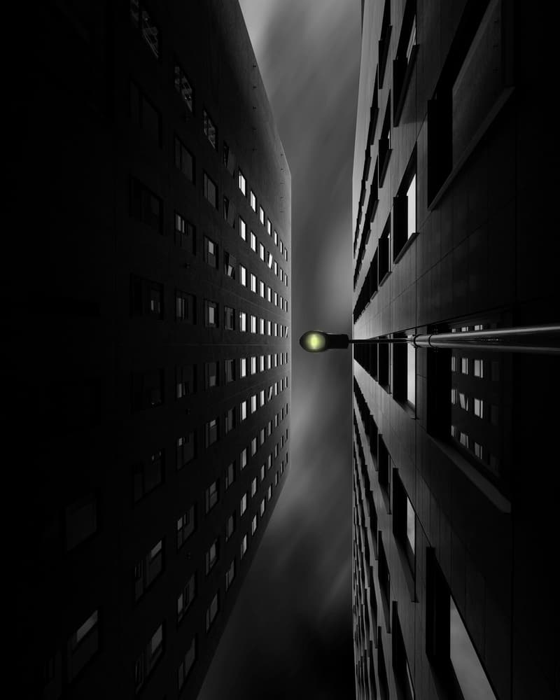 Green Light City Night by Yasuhiro Takachi — canvas wall art