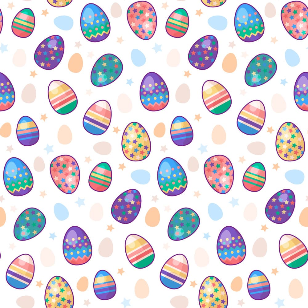 Colorful Easter Eggs by Marika Barsrsind — canvas wall art