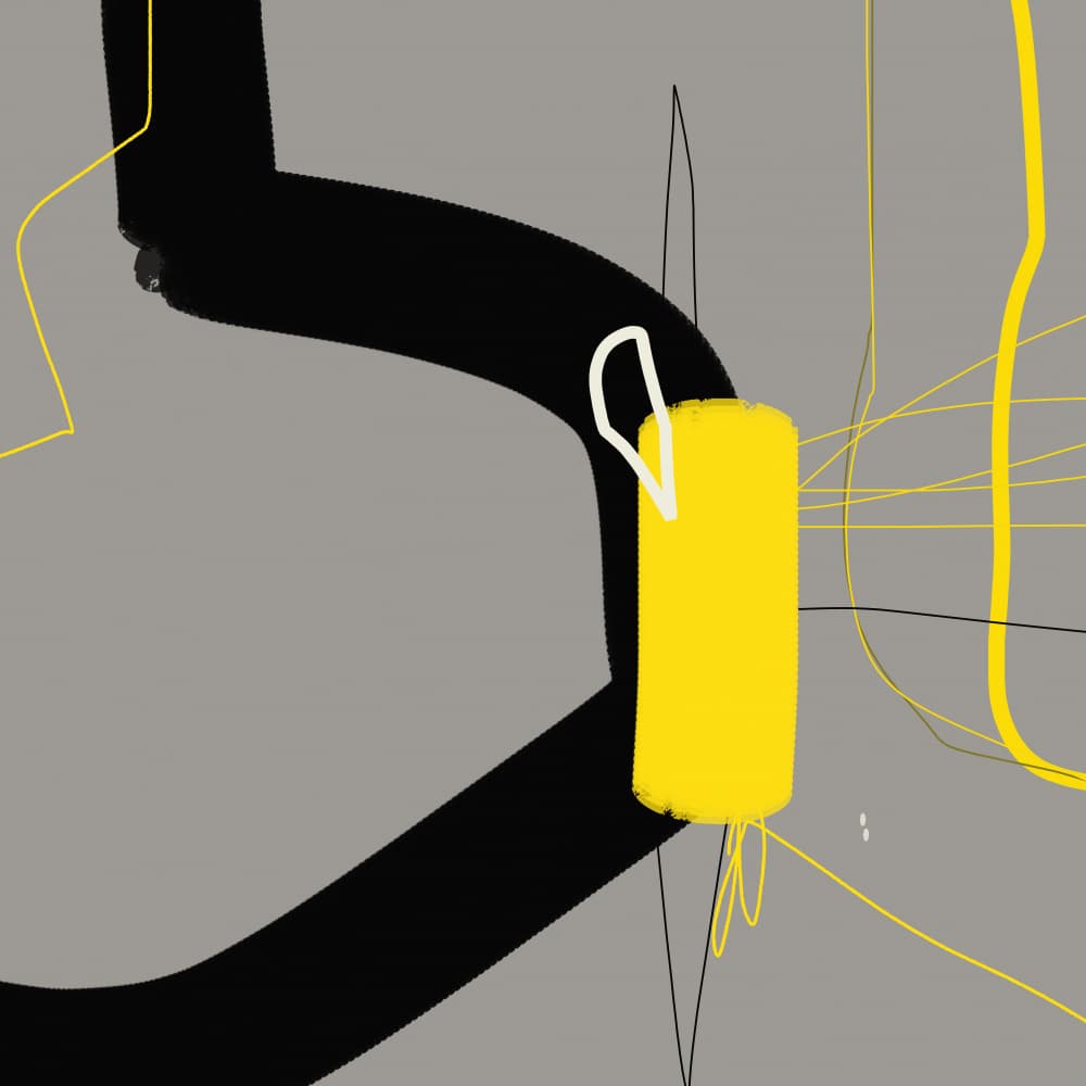Bold Yellow Abstraction by Pelin Atilla — canvas wall art