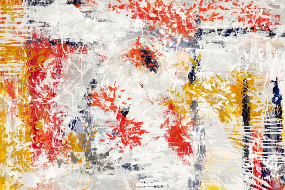 Vibrant Autumn Abstract by Pelin Atilla — canvas wall art