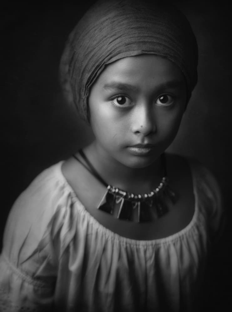 Thoughtful Child Portrait by Hari Sulistiawan — canvas wall art