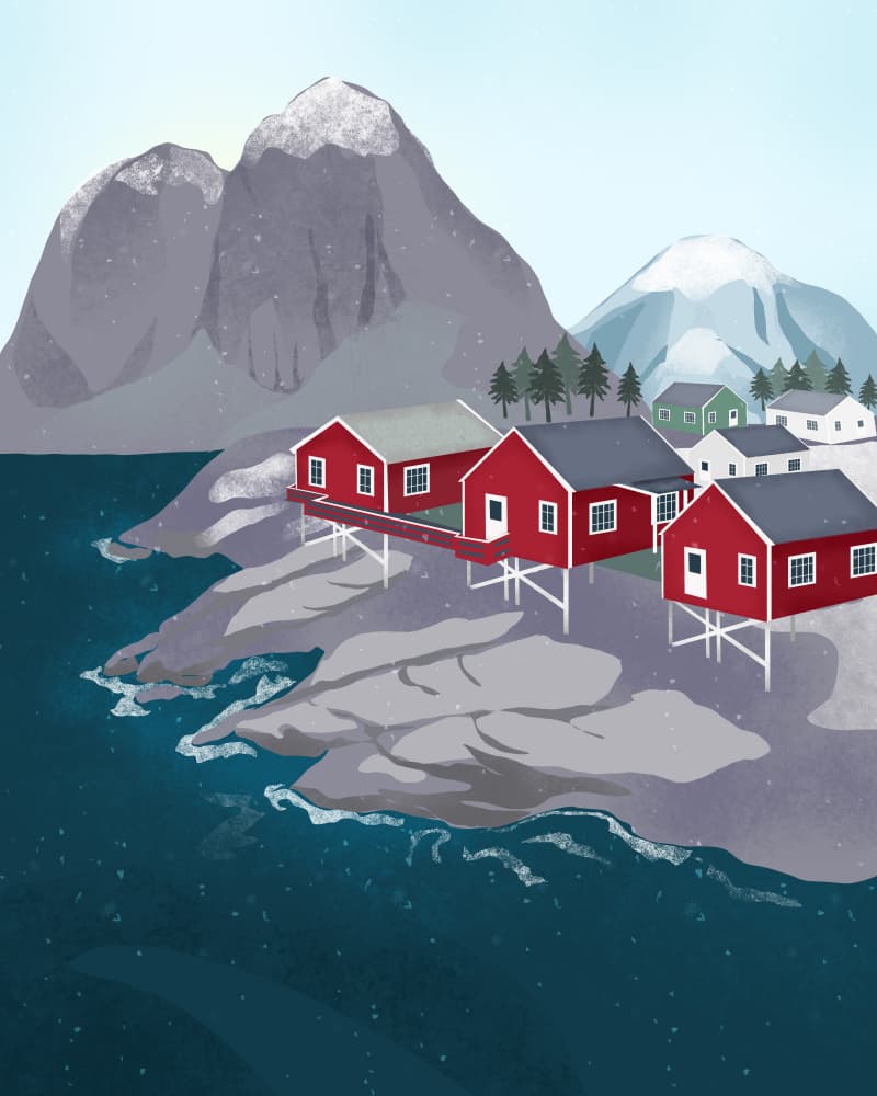 Norway by Petra Lizde — canvas wall art