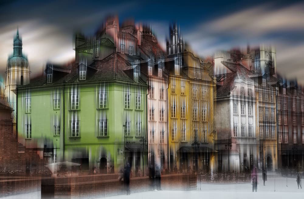 Colorful Urban Blur by Raffaele Corte — canvas wall art