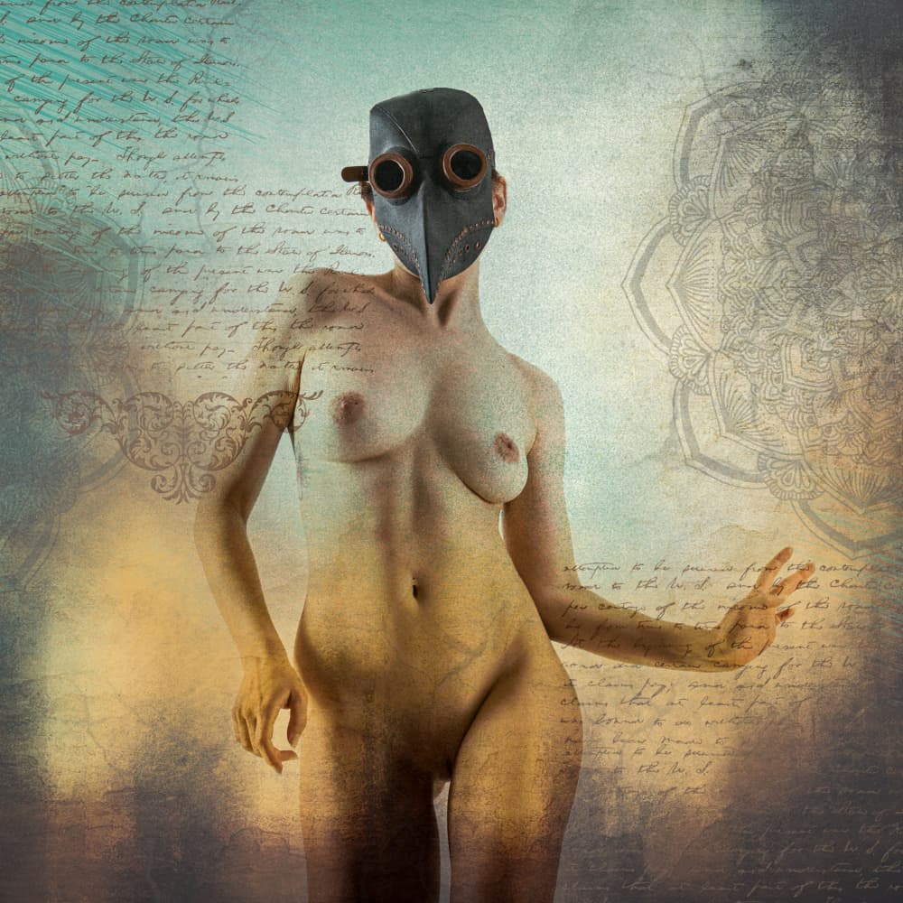Nude Plague Mask by Christian Kurz — canvas wall art