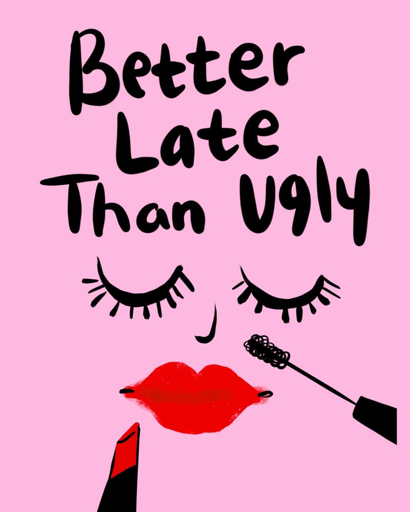 Funny Makeup Quote by sucidraw — canvas wall art