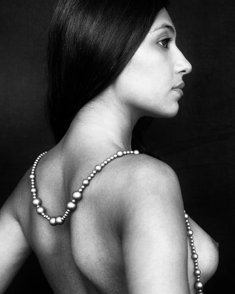 Elegant Woman With Pearls by David McCracken — canvas wall art