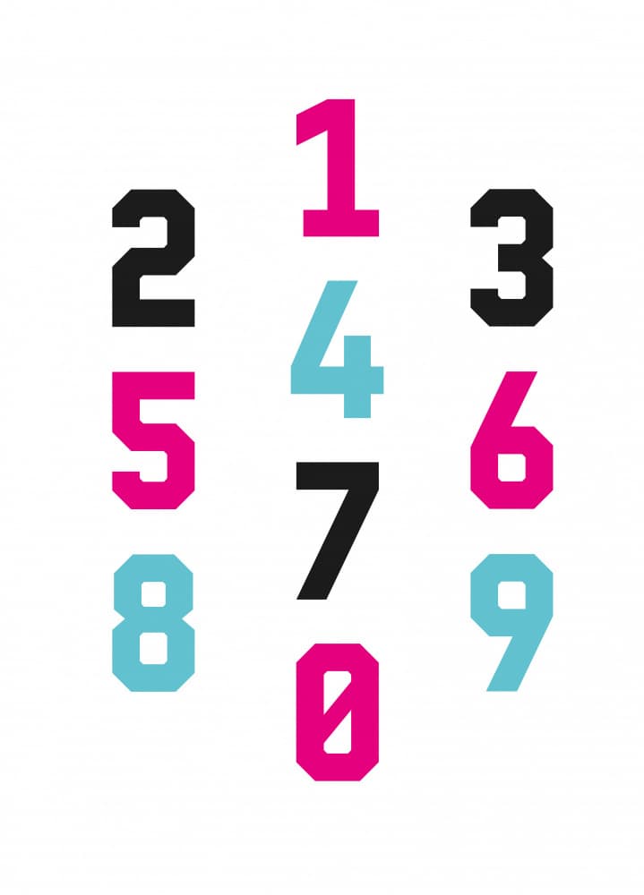 Colorful Numeric Design by kathrinmay — canvas wall art