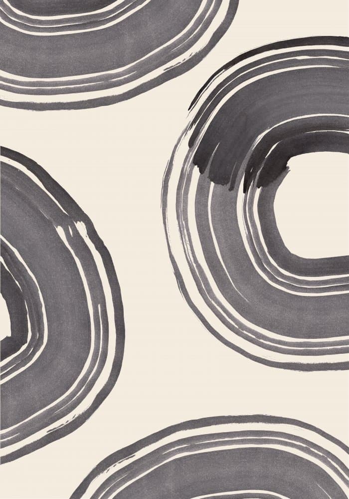 Organic Gray Loops by Pictufy Studio — canvas wall art