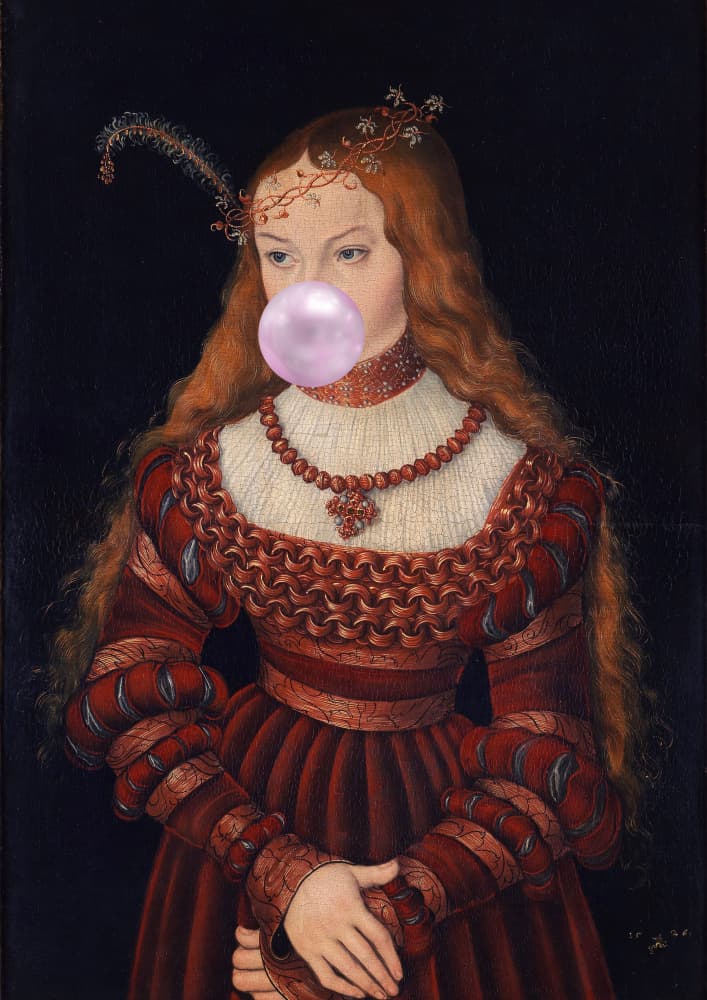 Modern Renaissance Bubblegum by Talitha McQueen — canvas wall art