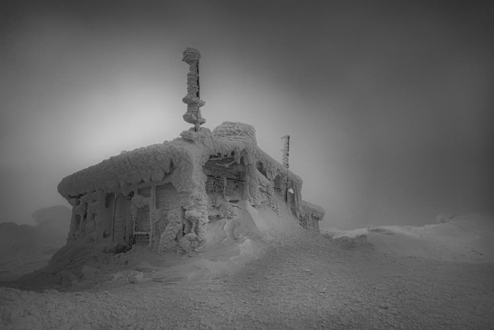 Frozen Mountain Shelter by Alexander Alexandrov — canvas wall art