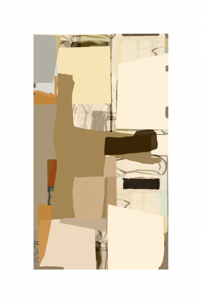 Earthy Abstract Collage by cartissi — canvas wall art