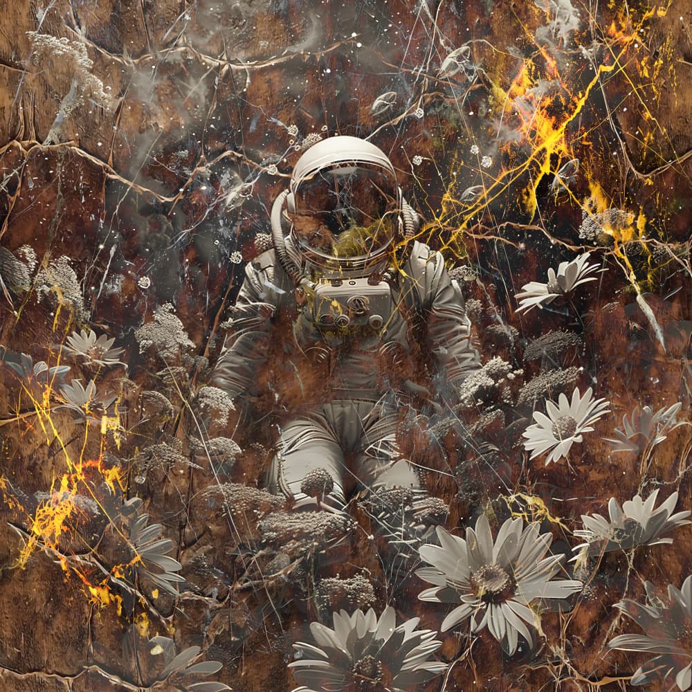 Cosmic Garden Explorer by Rafal Kulik — canvas wall art