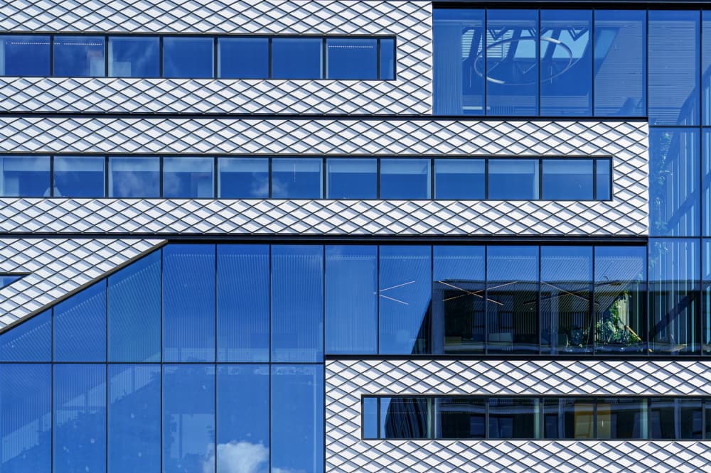 Geometric Glass Building by Jaap Koer — canvas wall art