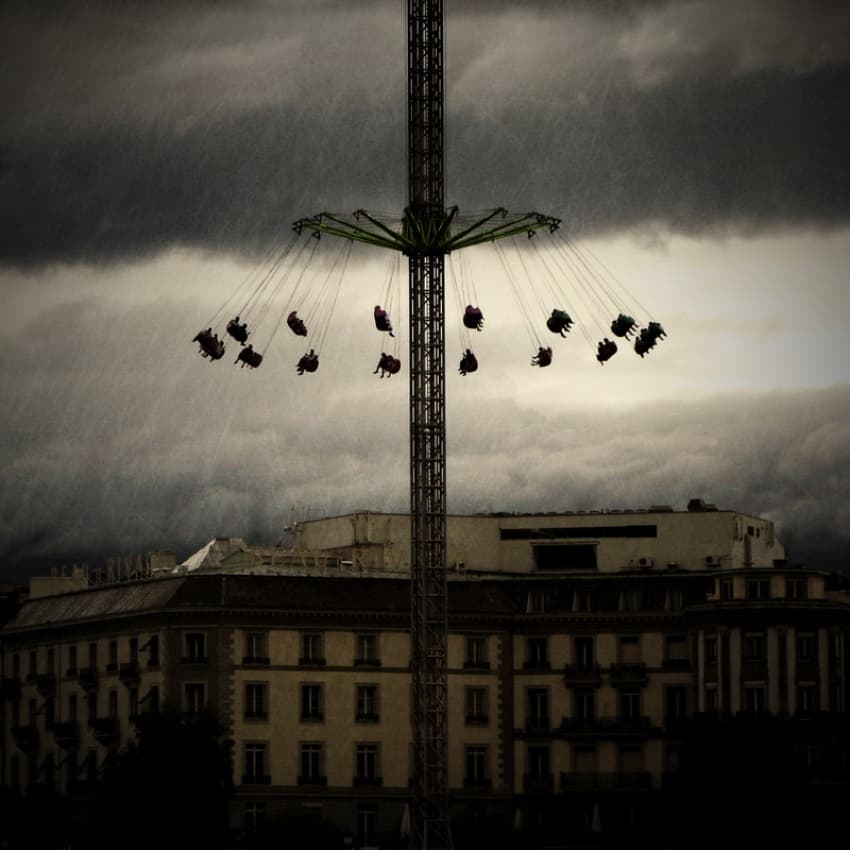Hanging from the sky by Vangelis Bagiatis — canvas wall art