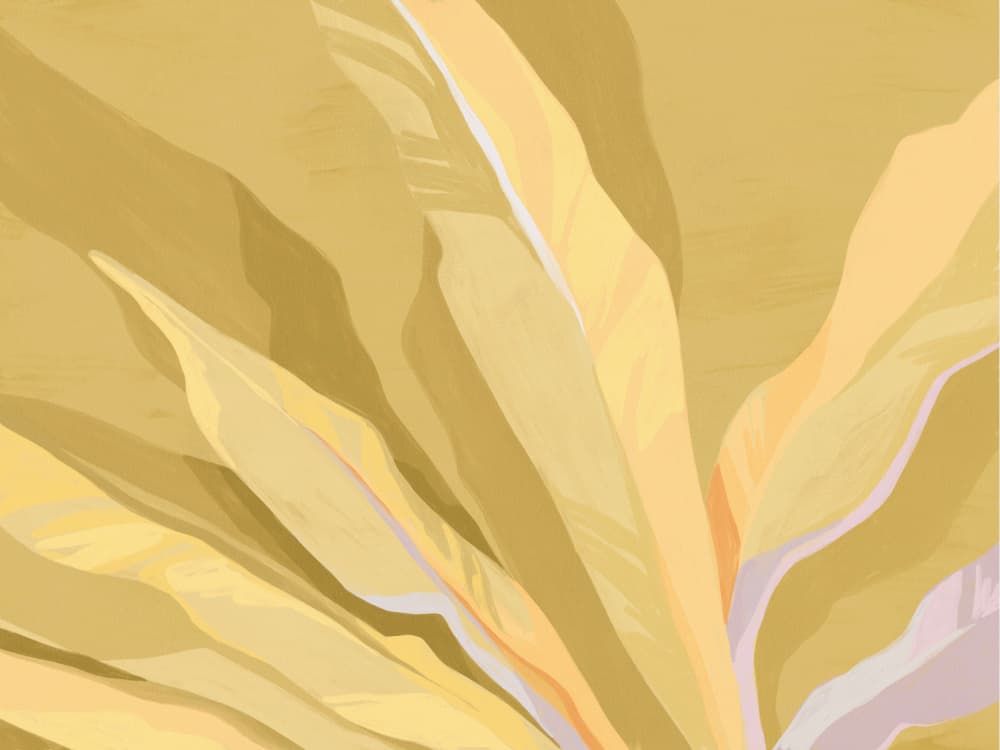Soft Golden Leaves by Goed Blauw — canvas wall art