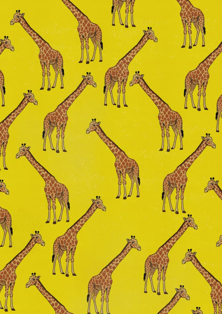 Playful Giraffe Pattern by Nicholas — canvas wall art
