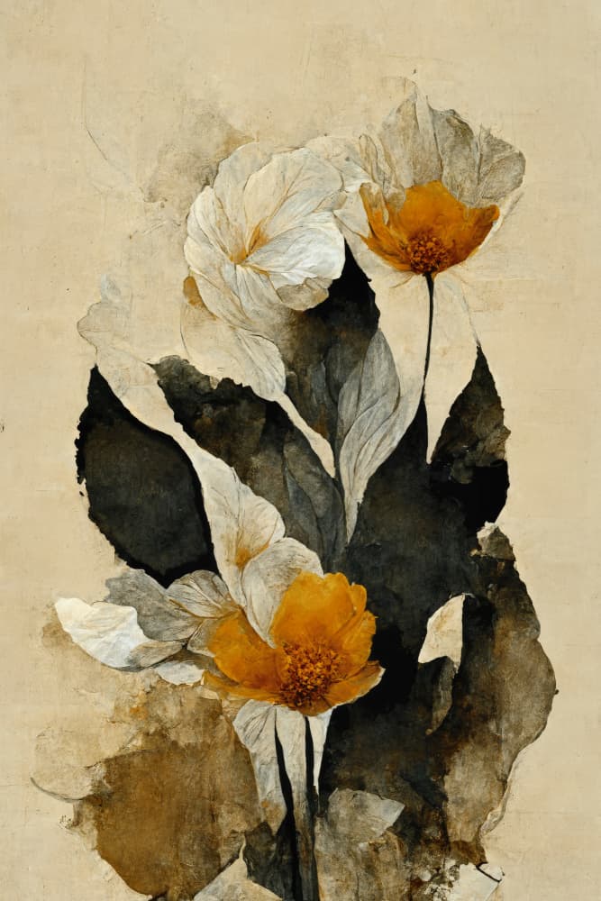 Golden Bloom Harmony by Treechild — canvas wall art
