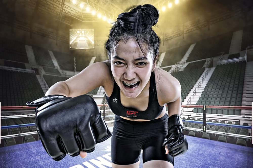 Fierce Female Fighter by m salim bhayangkara — canvas wall art