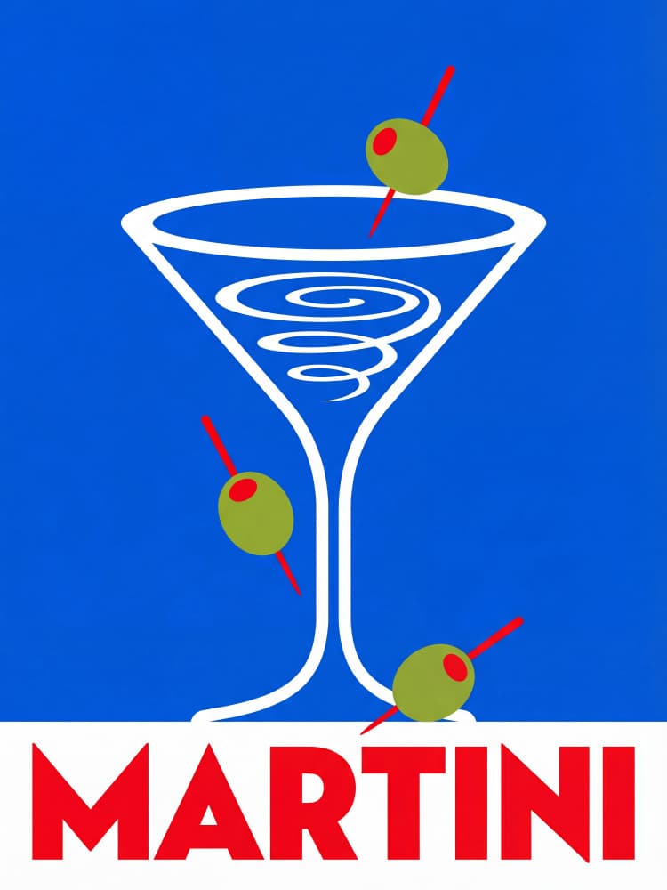Classic Blue Martini by Andreas Magnusson — canvas wall art