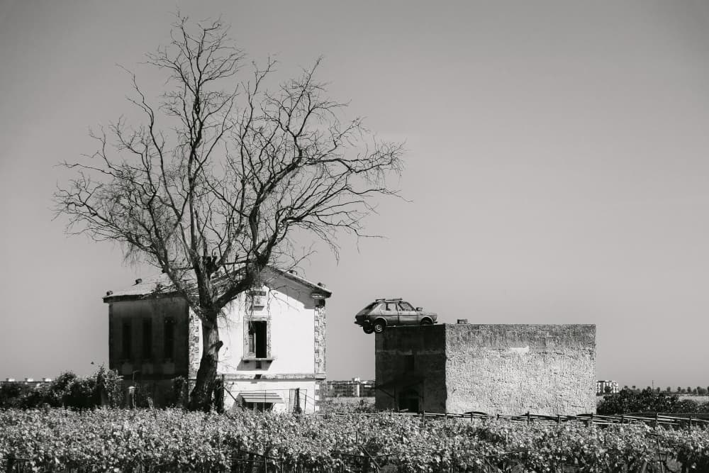 Abandoned House Surreal Car by Vito Muolo — canvas wall art