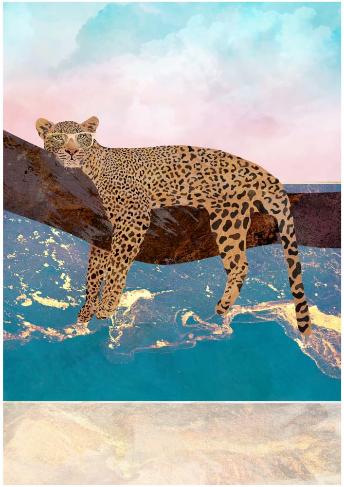 Dreamy Leopard Serenity by Sarah Manovski — canvas wall art