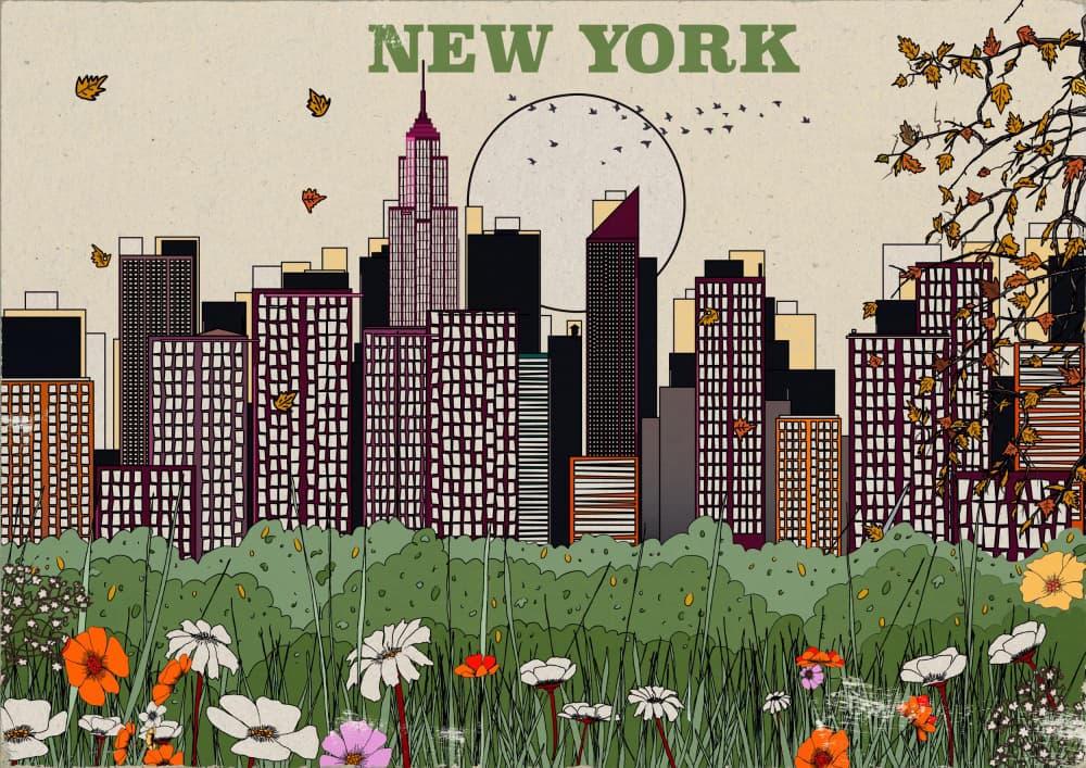 New York City Meadow by Nicholas — canvas wall art