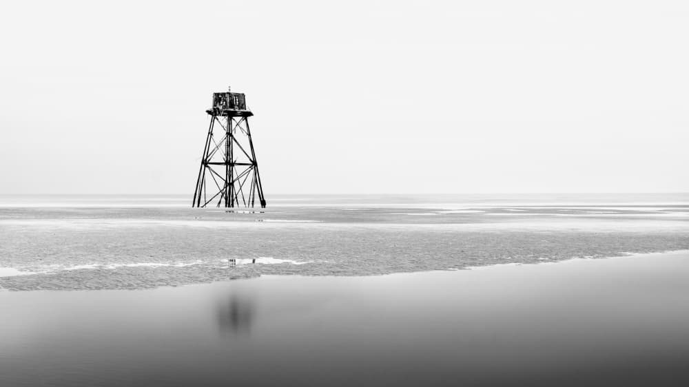 Isolated Tower Reflection by Tom Vinken — canvas wall art