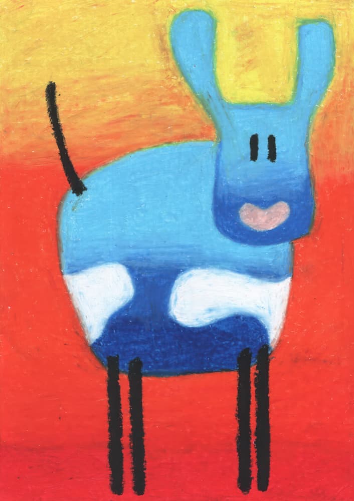Cute Cartoon Cow by Kulik — canvas wall art