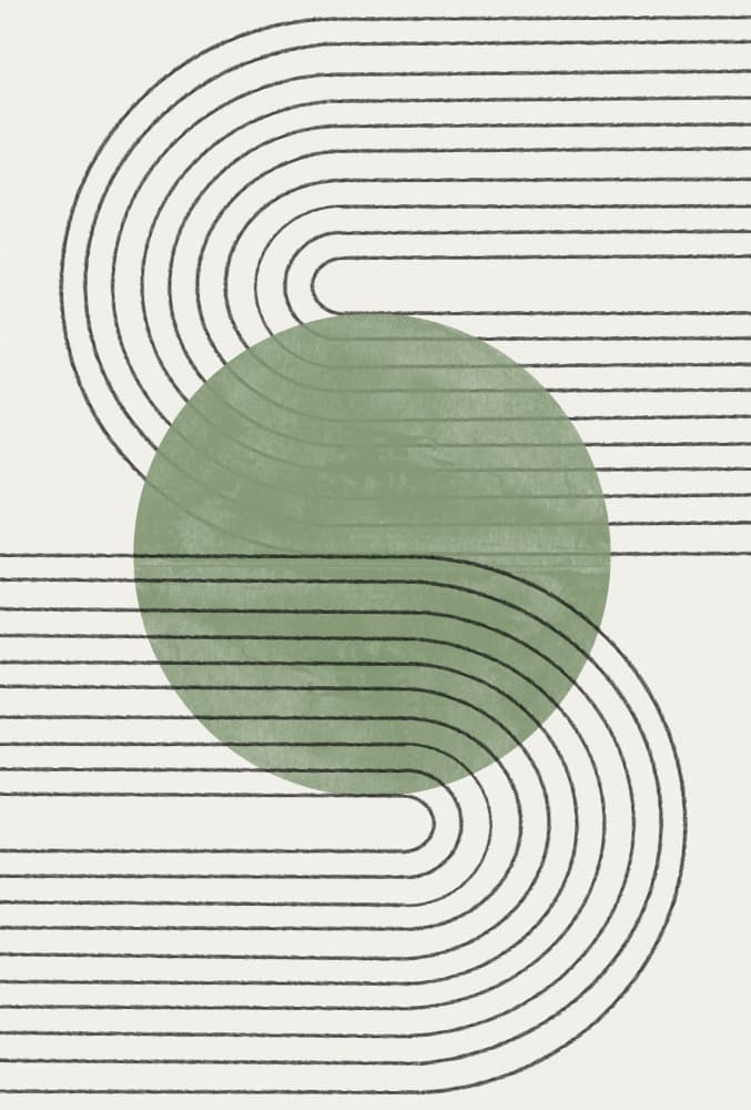 Curved Harmony by THE MIUUS STUDIO — canvas wall art