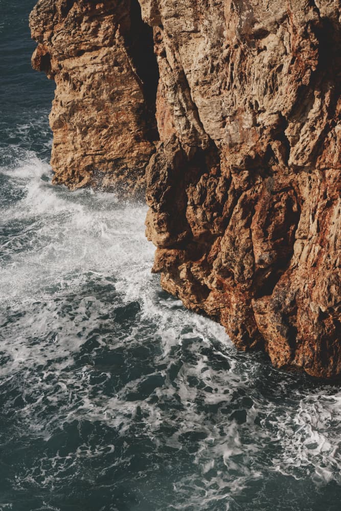 Crashing Ocean Cliff by engin akyurt — canvas wall art