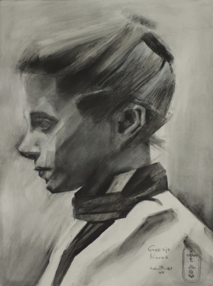 Introspective Youth Profile by Corné Akkers — canvas wall art