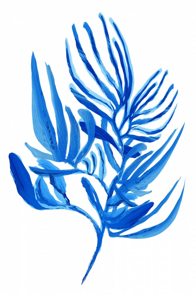 Tropical Blue Foliage by cartissi — canvas wall art