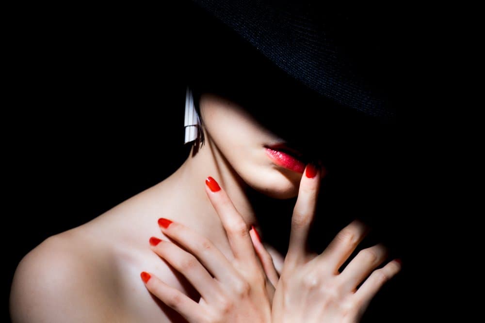 Mysterious Red Lips by Masatoshi Washimi — canvas wall art
