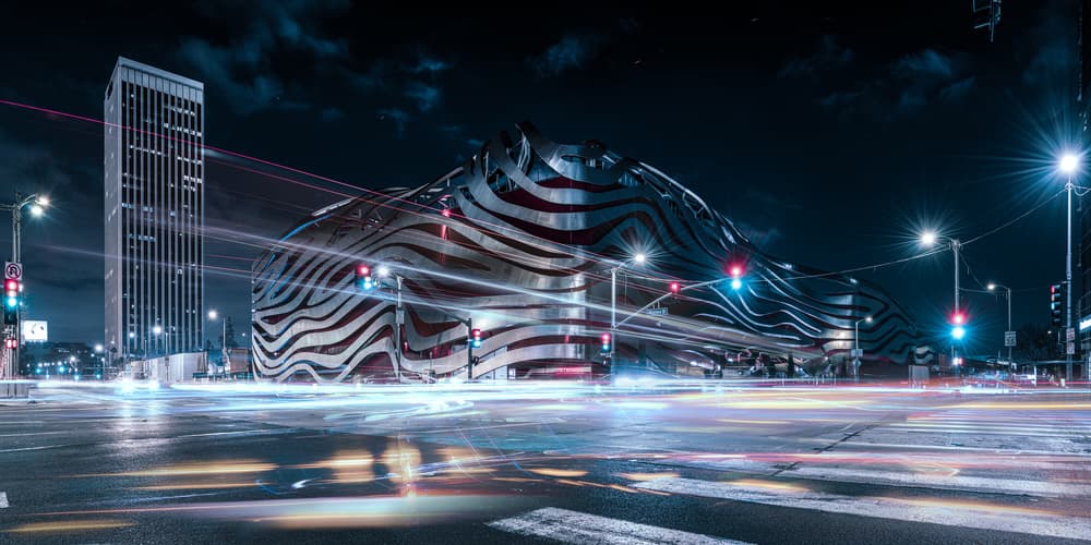 Modern City Night Trails by Yoshihiko Wada — canvas wall art