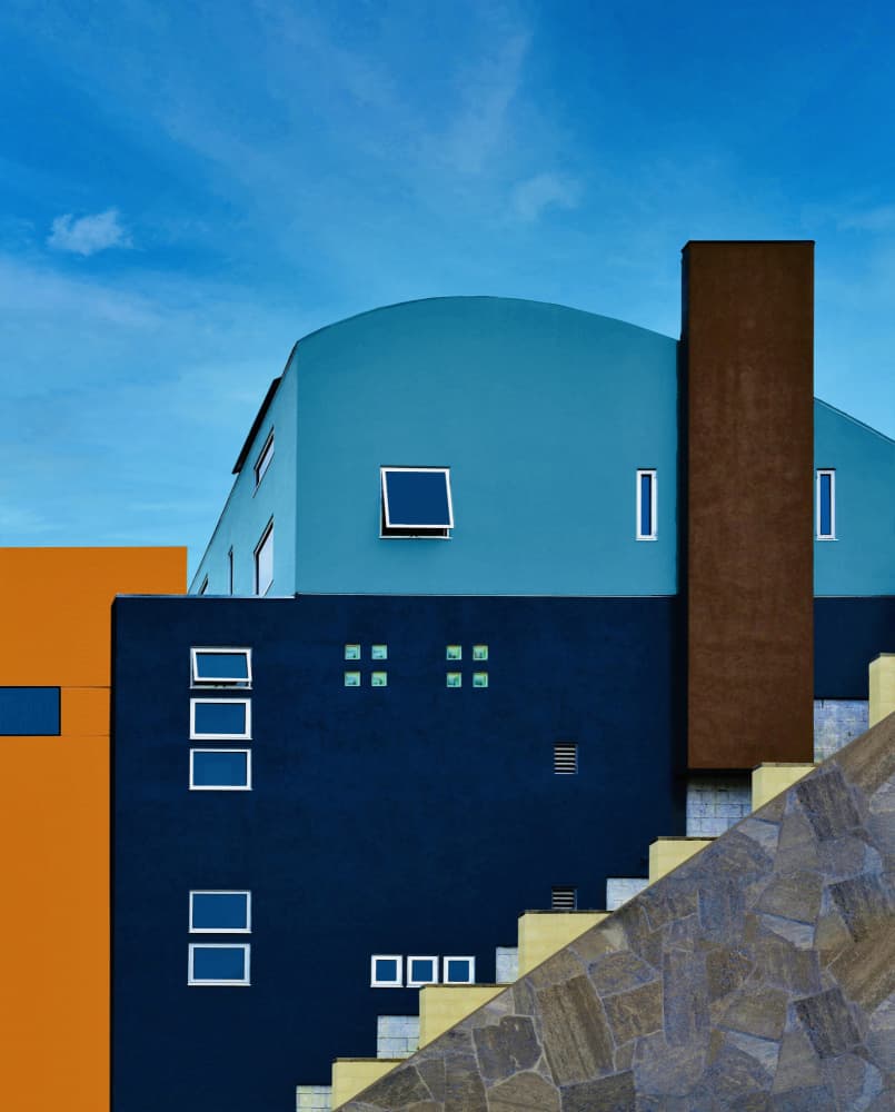 Colorful Modern Architecture by Arnon Orbach — canvas wall art
