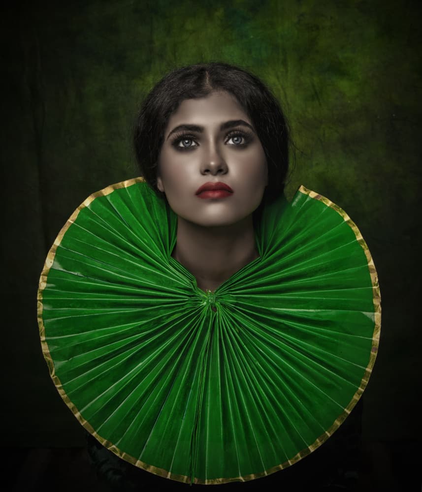 Regal Green Portrait by PARTHA BHATTACHARYYA — canvas wall art