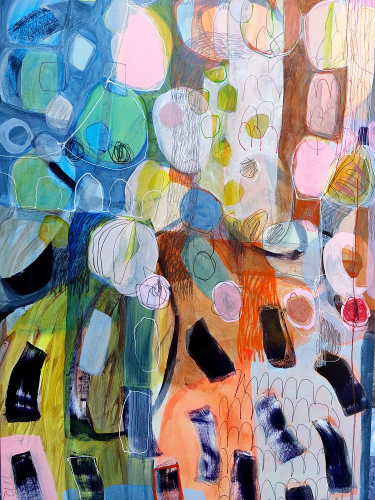 Vibrant Organic Shapes by Monika Riethmueller — canvas wall art