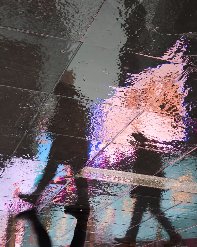 Rainy City Reflections by Ivan Lesica — canvas wall art