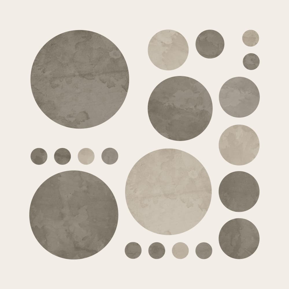 Muted Earthy Circles by Ema Paraschiv — canvas wall art