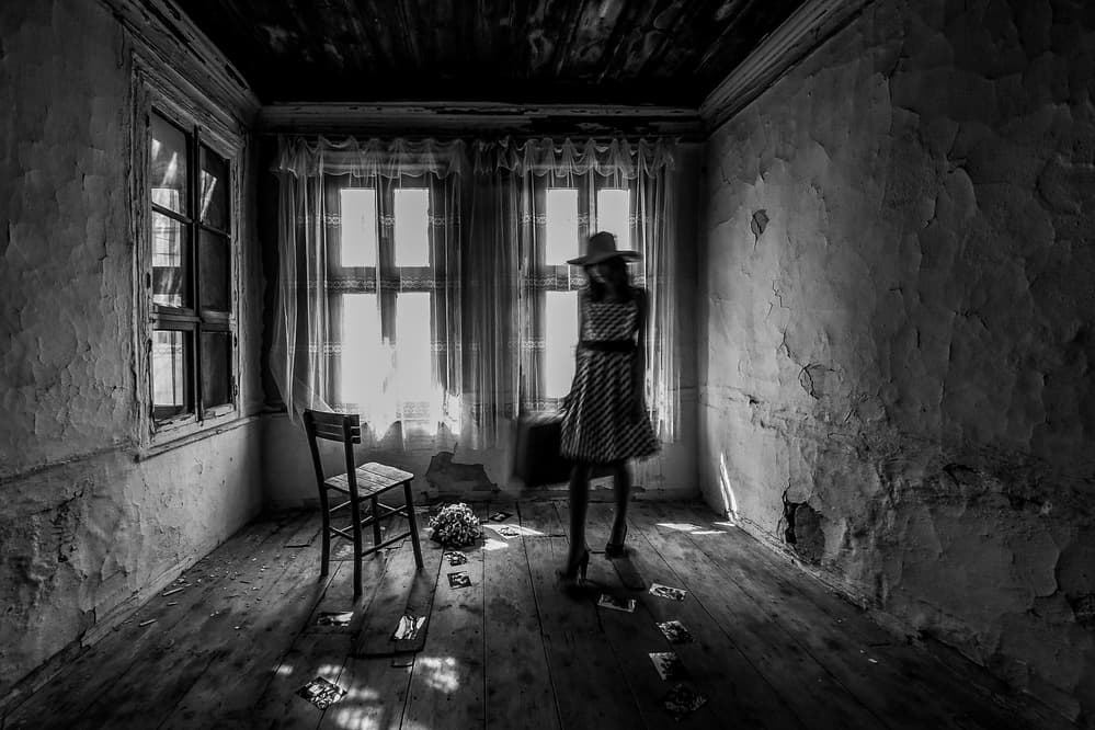 Mysterious Woman Old Room by Ummu Nisan Kandilcioglu — canvas wall art
