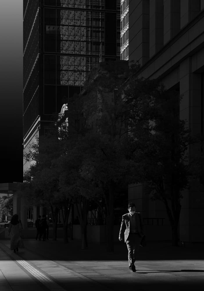 Man's Urban Walk by Yasuhiro Takachi — canvas wall art