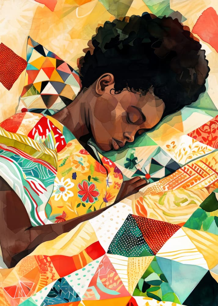 Peaceful Quilted Dreams by Justyna Jaszke — canvas wall art